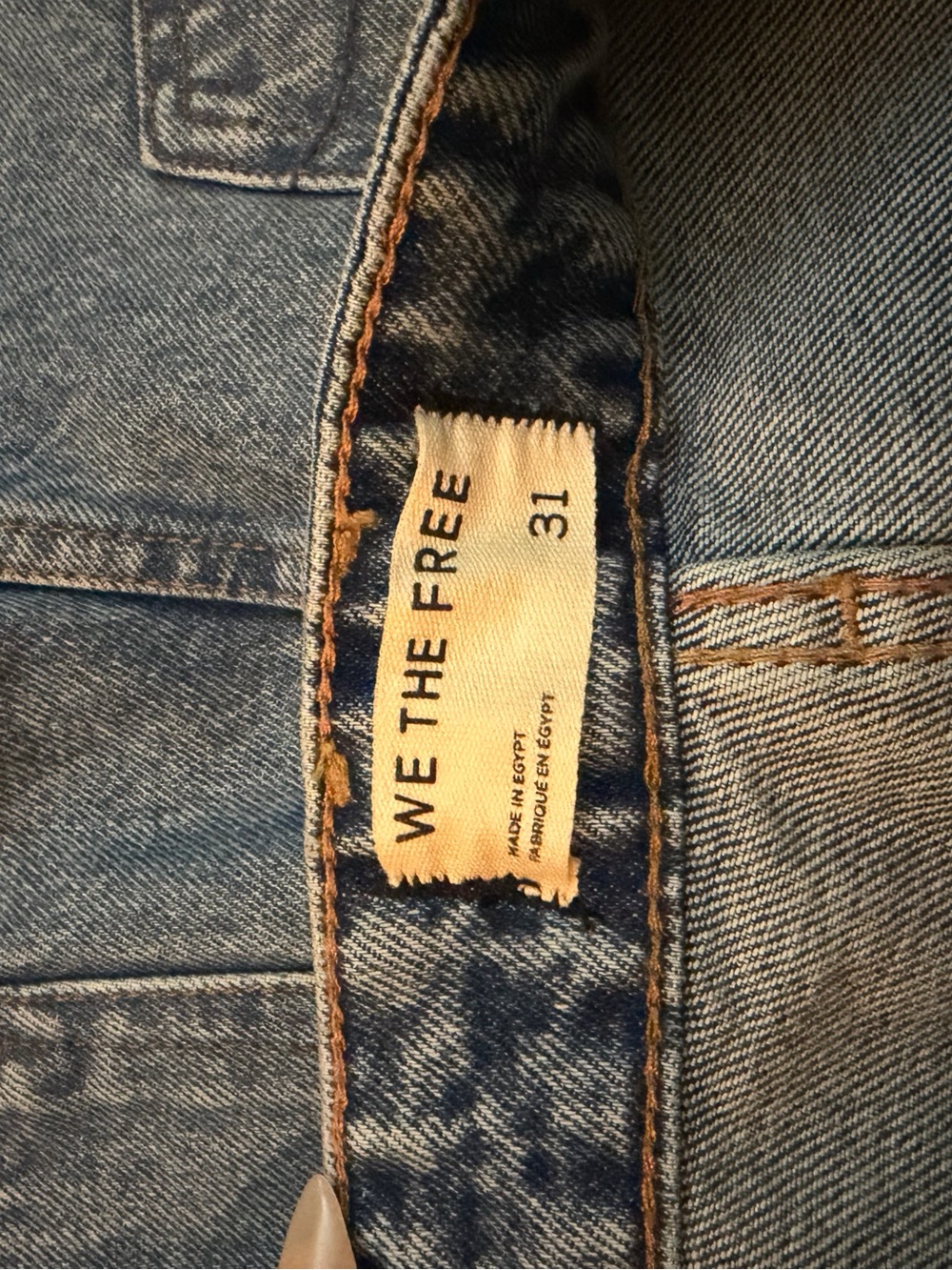 Free People We The Free Deep Trance Dropped Boyfriend Jeans w/FP shop bag☺️ (31) - Picture 5 of 6